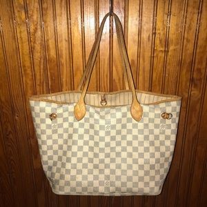 AUTHENTIC Louis Vuitton Damier Azur Neverfull MM